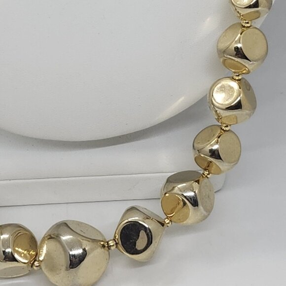 Vintage Gold Tone Graduated Bead Necklace Korea - Picture 3 of 7